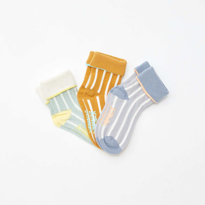 Lot de 3 paires de chaussettes avec revers - Kitchoun JAUNE
