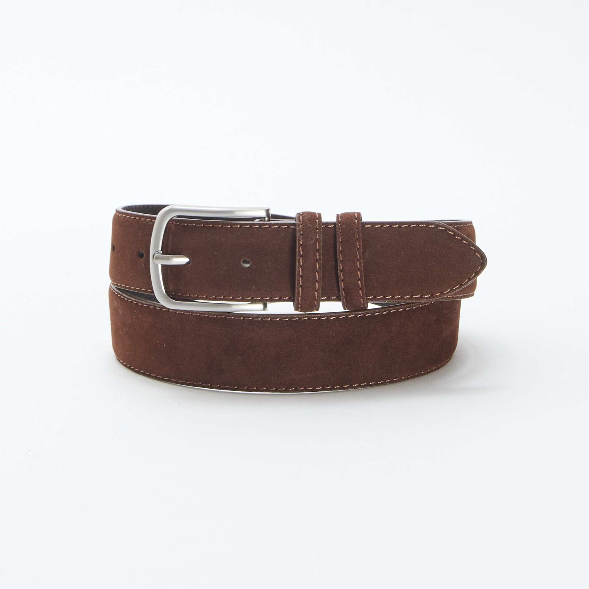Ceinture en suédine avec boucle métallique MARRON