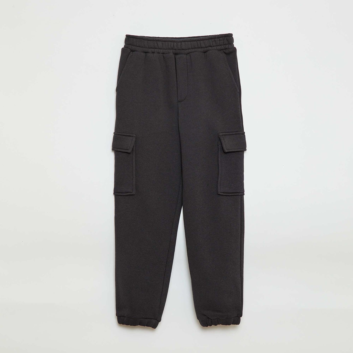 Jogging en molleton uni multi-poches NOIR