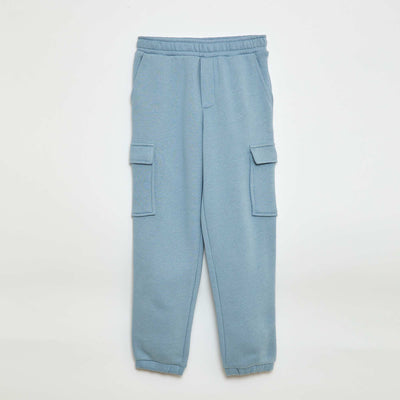 Jogging en molleton uni multi-poches BLEU