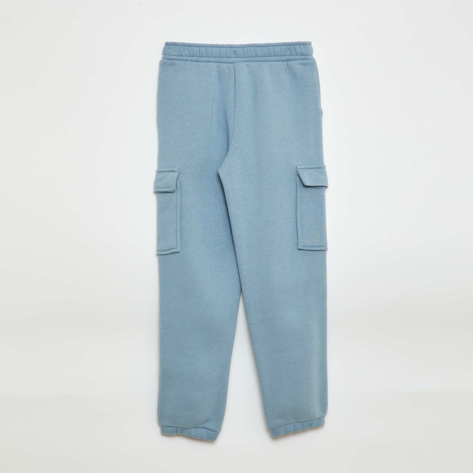 Jogging en molleton uni multi-poches BLEU