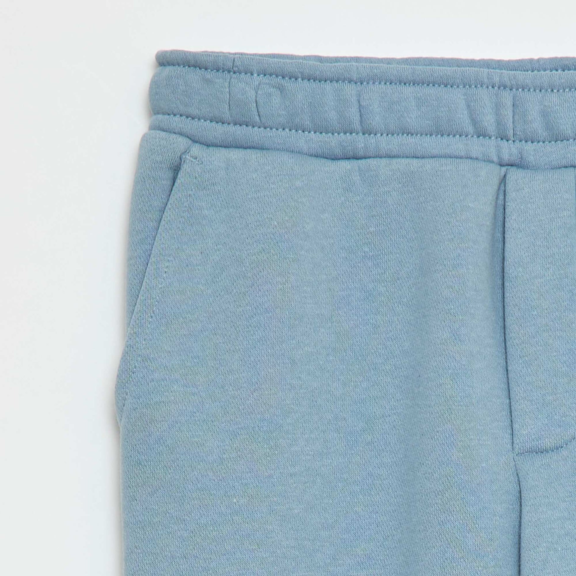 Jogging en molleton uni multi-poches BLEU