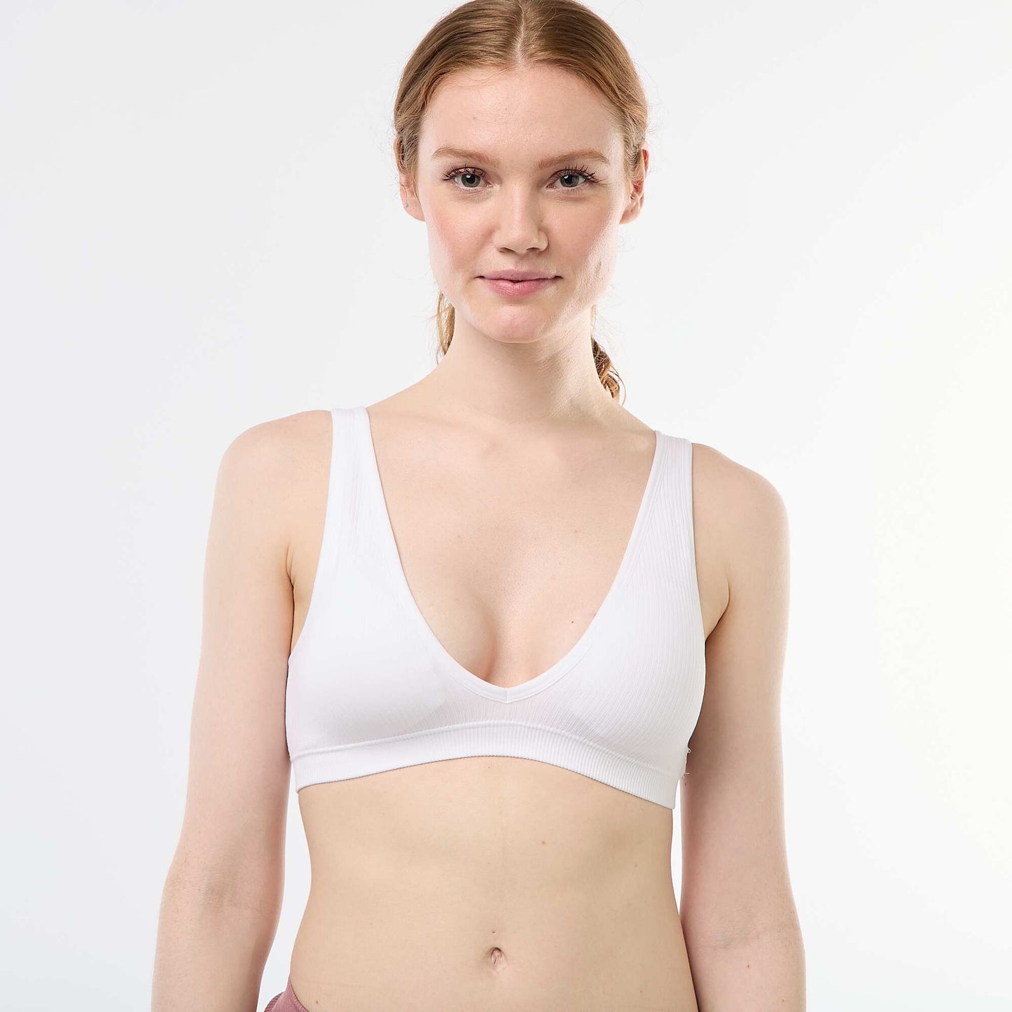 Lot de 2 brassières côtelées sans coutures NOIR