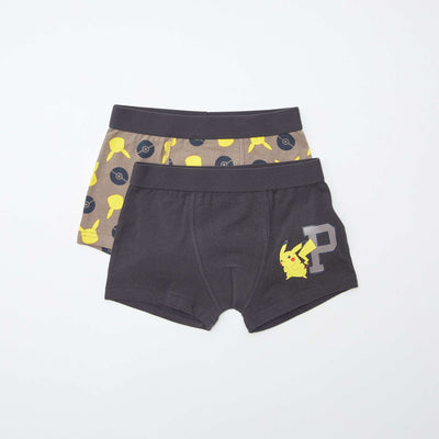 Lot de 2 boxers 'Pokémon' GRIS/NOIR