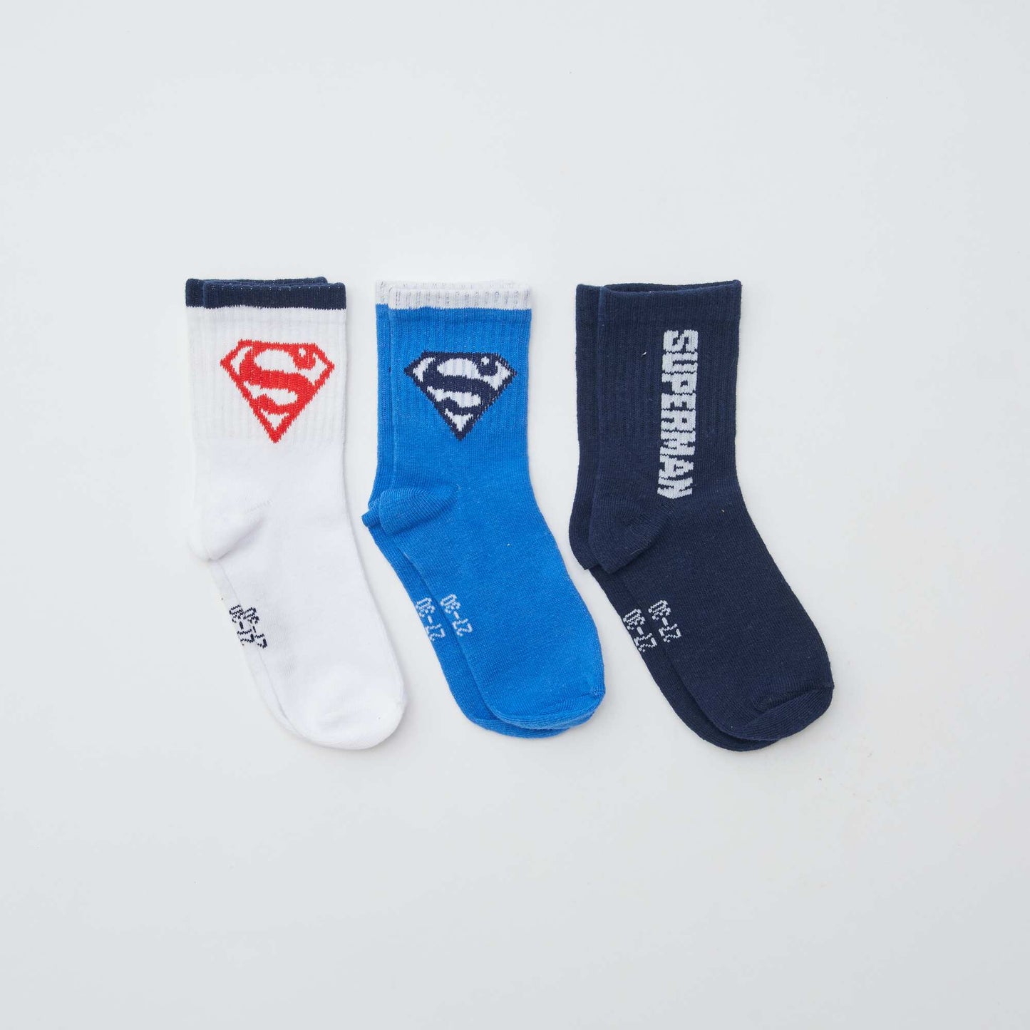 Lot de 3 paires de chaussettes 'Superman' BLANC/BLEU/NOIR
