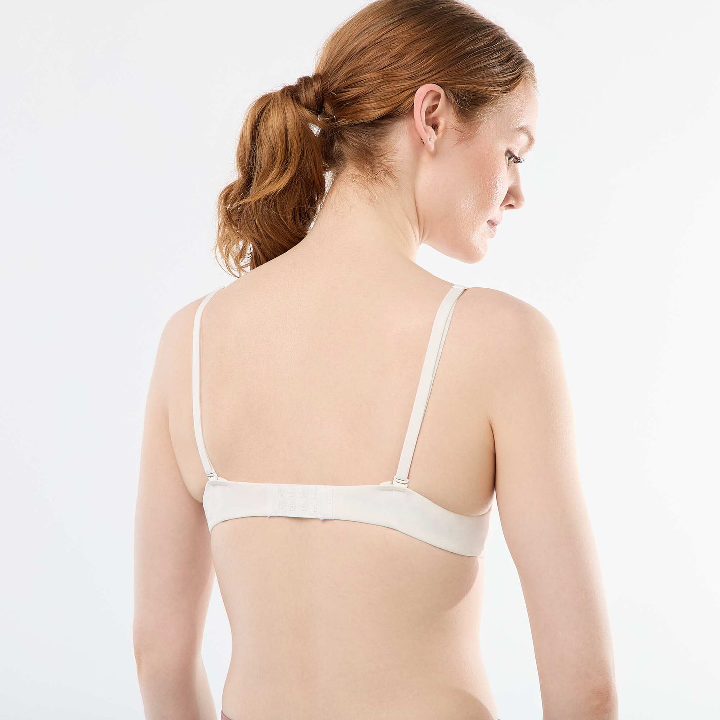 Soutien-gorge push-up invisible en microfibre BLANC