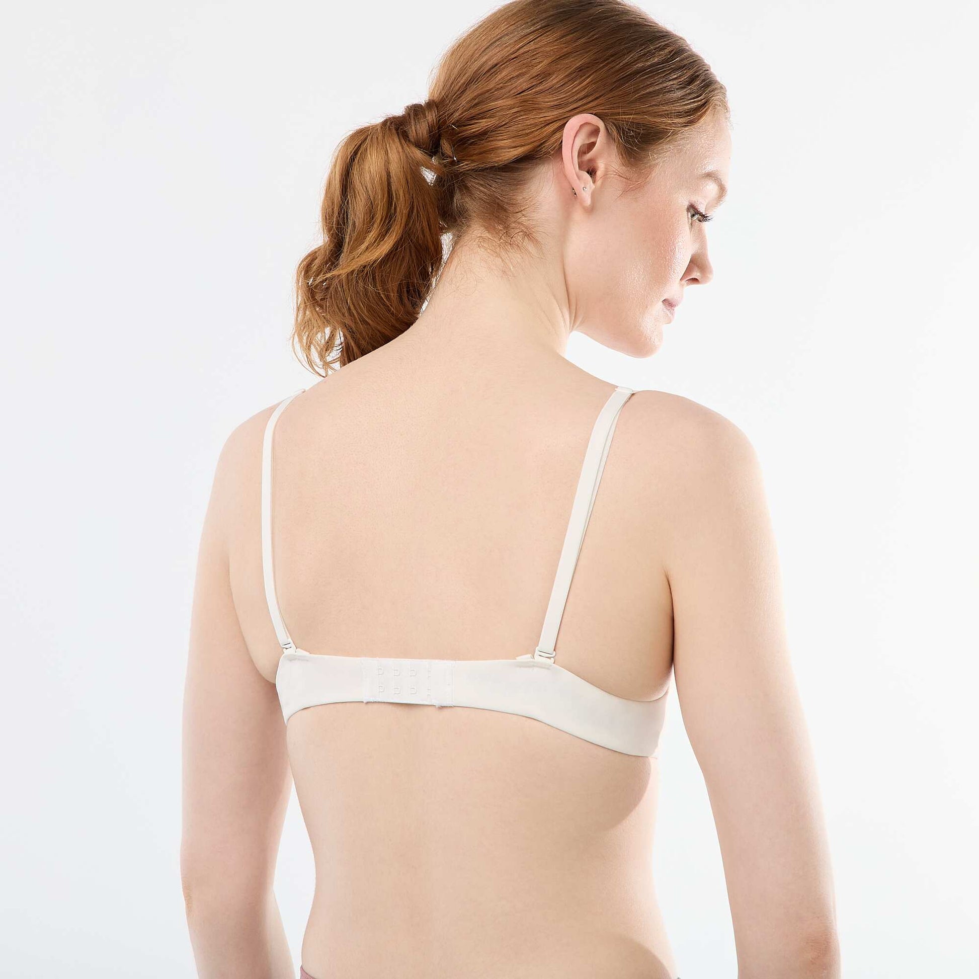 Soutien-gorge push-up invisible en microfibre BLANC