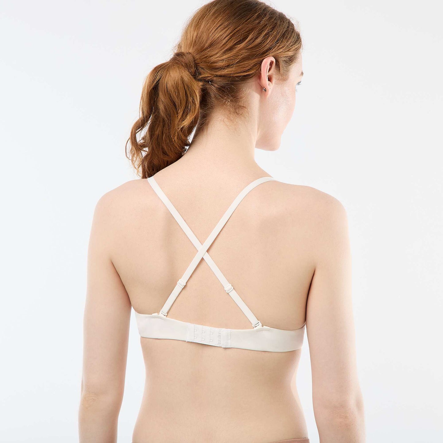 Soutien-gorge push-up invisible en microfibre BLANC