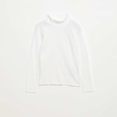 Sous-pull col roulé uni BLANC