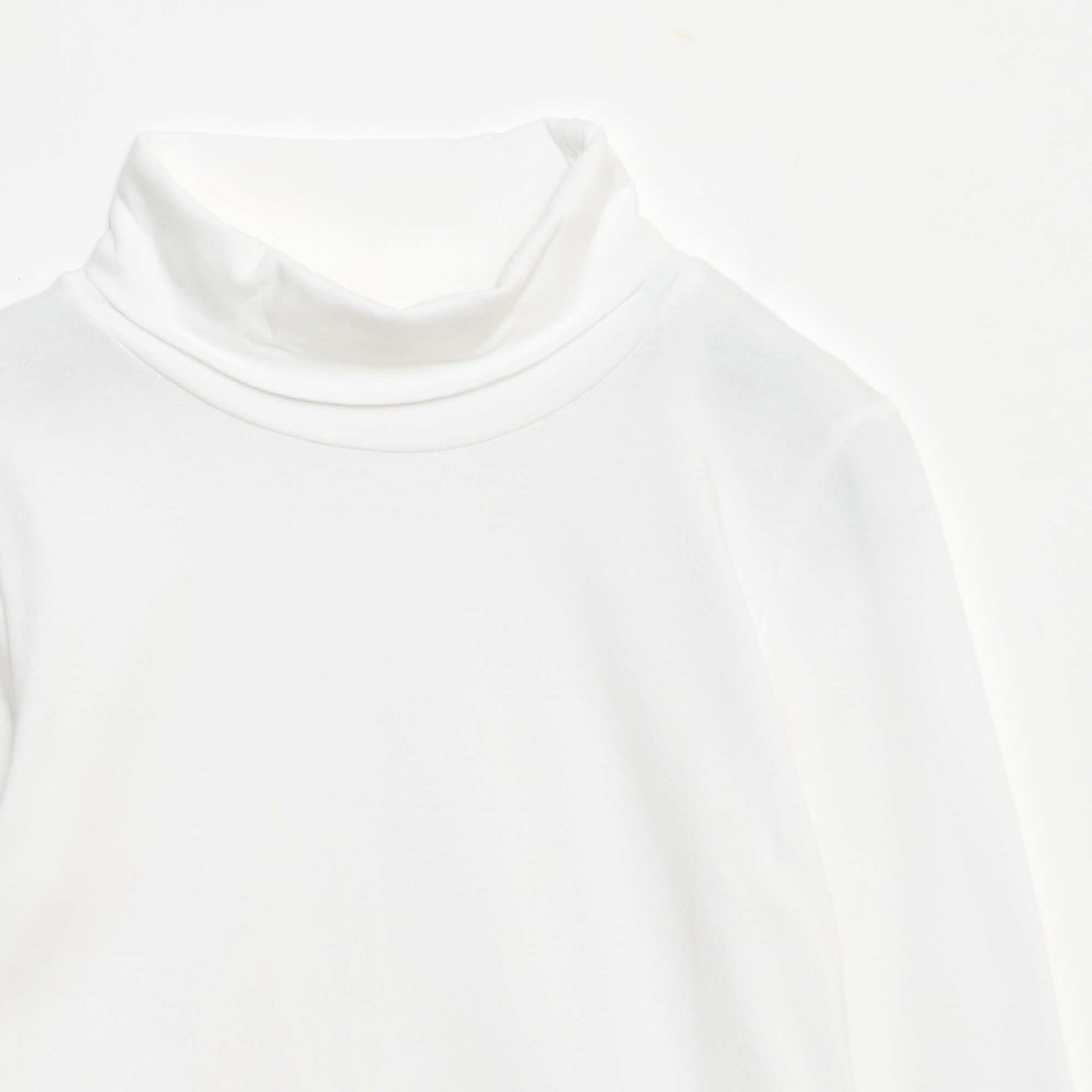 Sous-pull col roulé uni BLANC