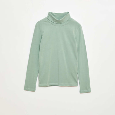 Sous-pull col roulé uni VERT