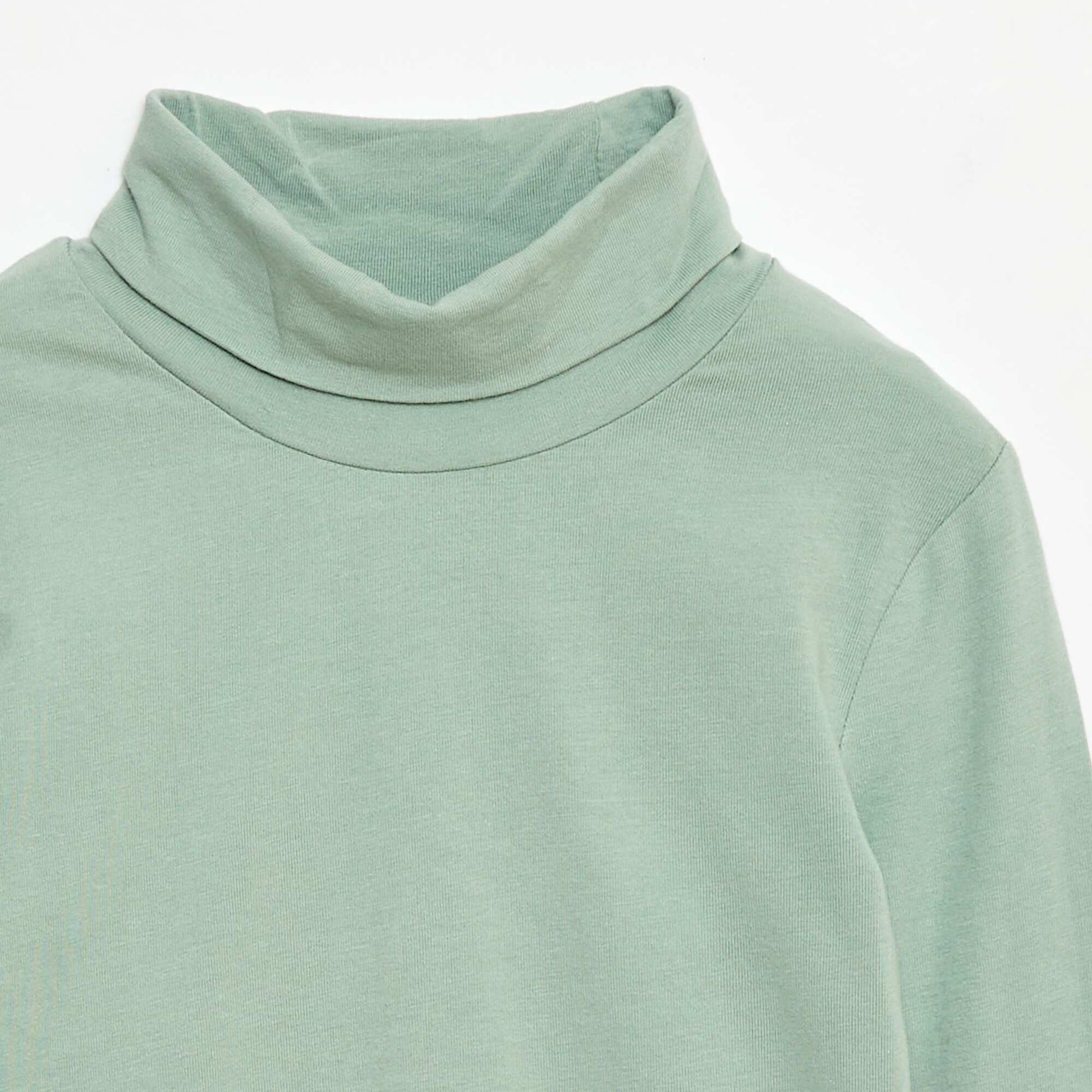 Sous-pull col roulé uni VERT