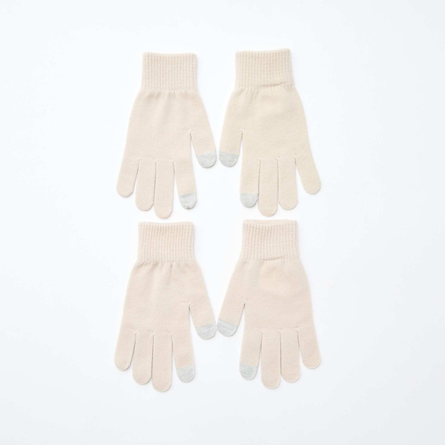 Lot de 2 paires de gants BEIGE