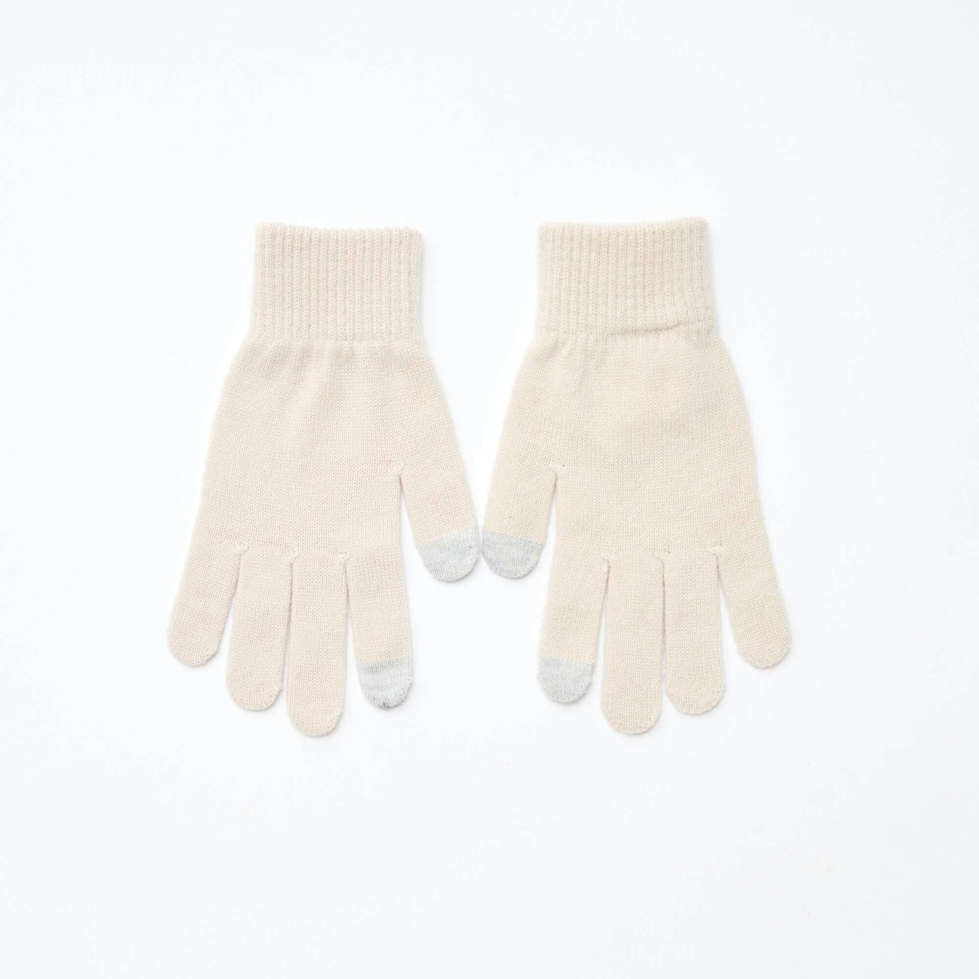 Lot de 2 paires de gants BEIGE
