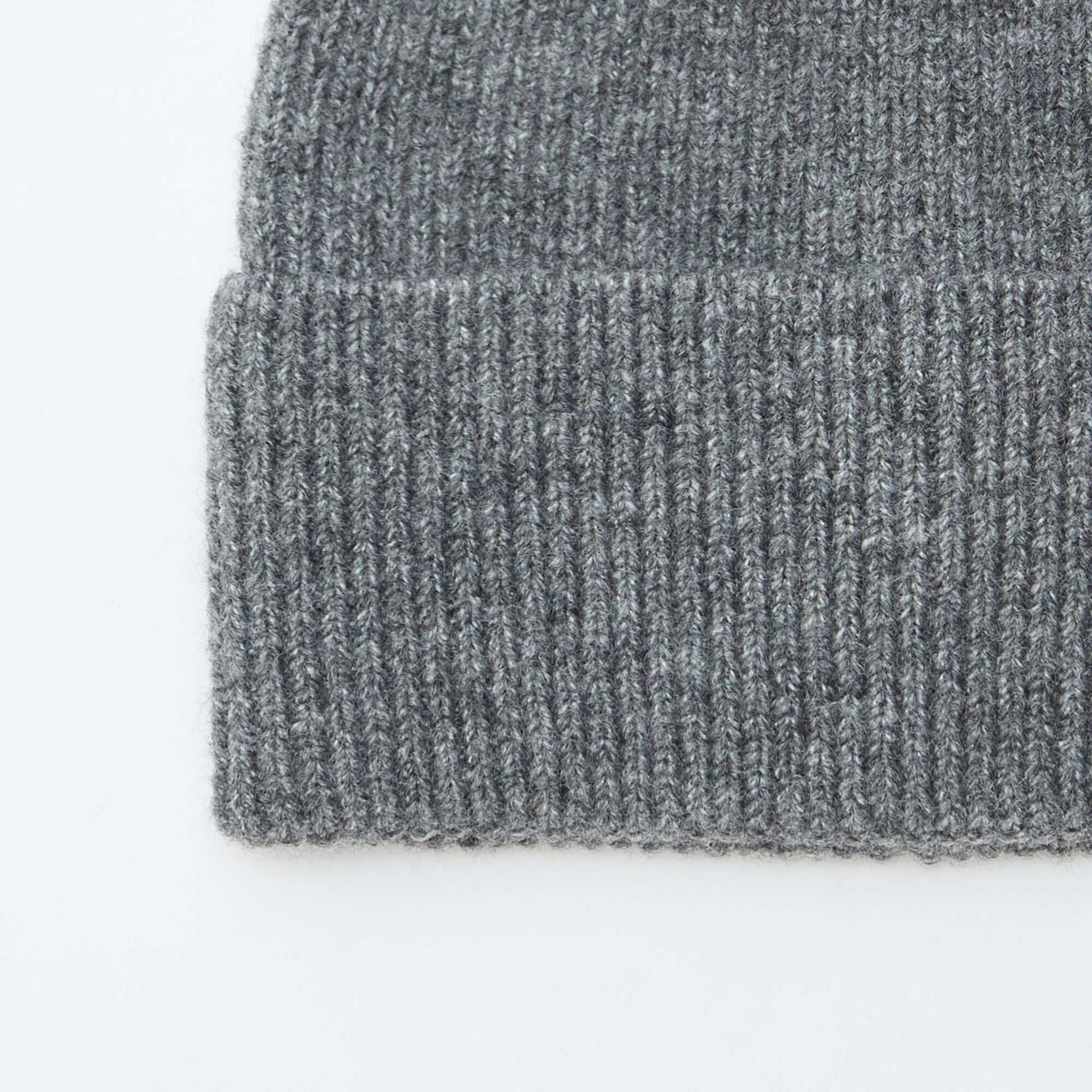 Bonnet en maille GRIS