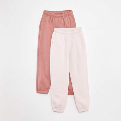 Lot 2 pantalons joggings en molleton ROSE