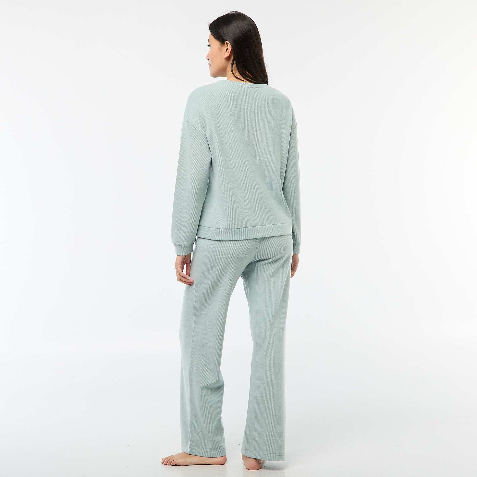 Ensemble de pyjama jersey uni BLEU