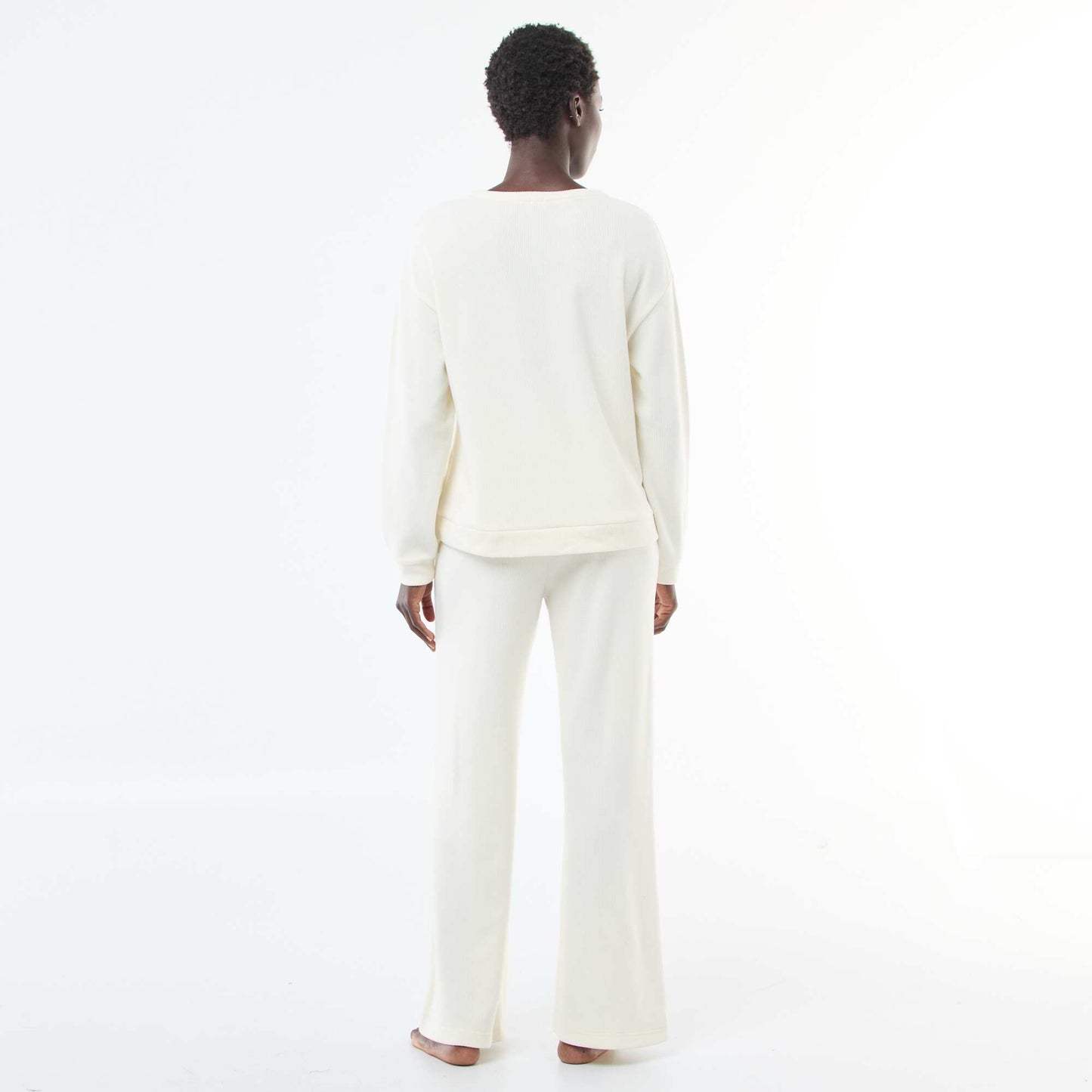 Ensemble de pyjama jersey uni BLANC
