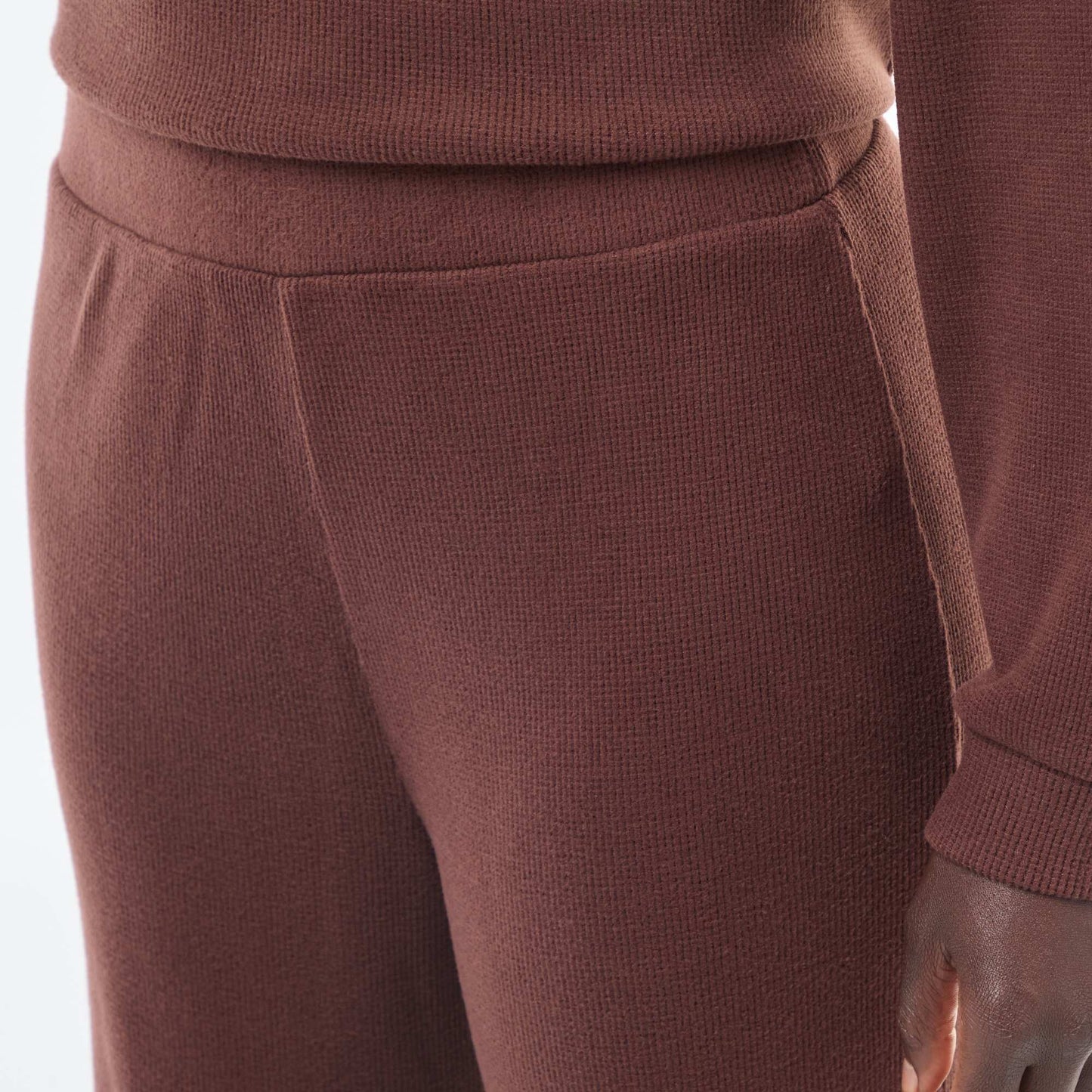 Ensemble de pyjama jersey uni MARRON