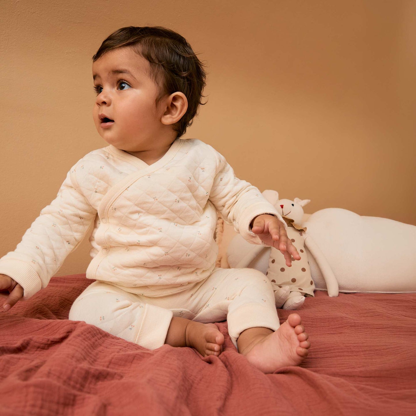 Ensemble pyjama jersey en coton BLANC