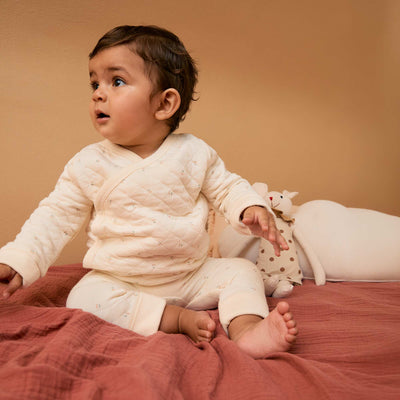 Ensemble pyjama jersey en coton BLANC