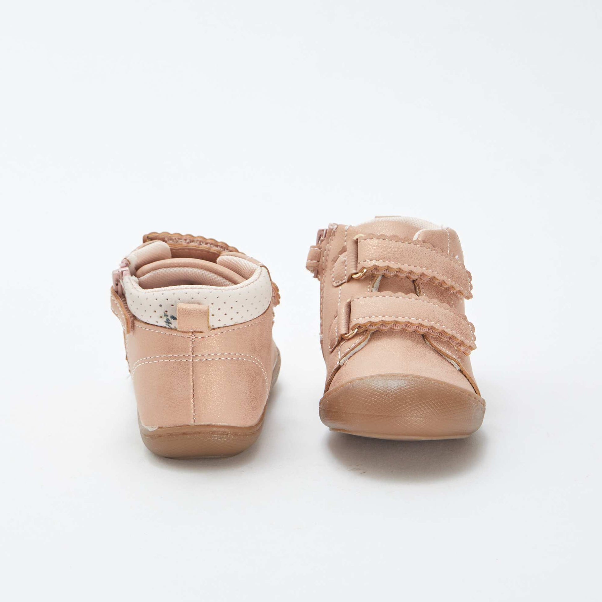 Chaussures à scratchs brillants ROSE