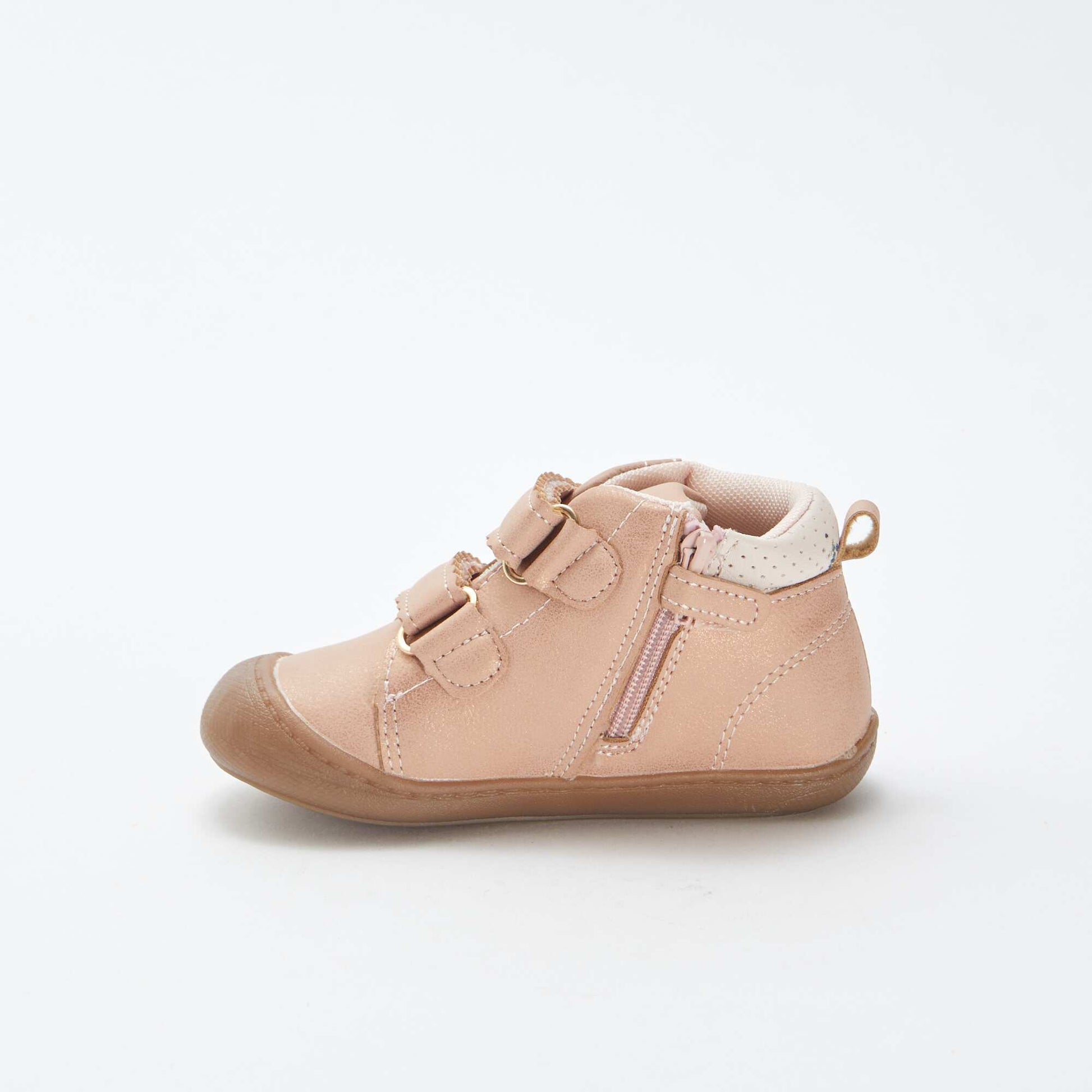Chaussures à scratchs brillants ROSE