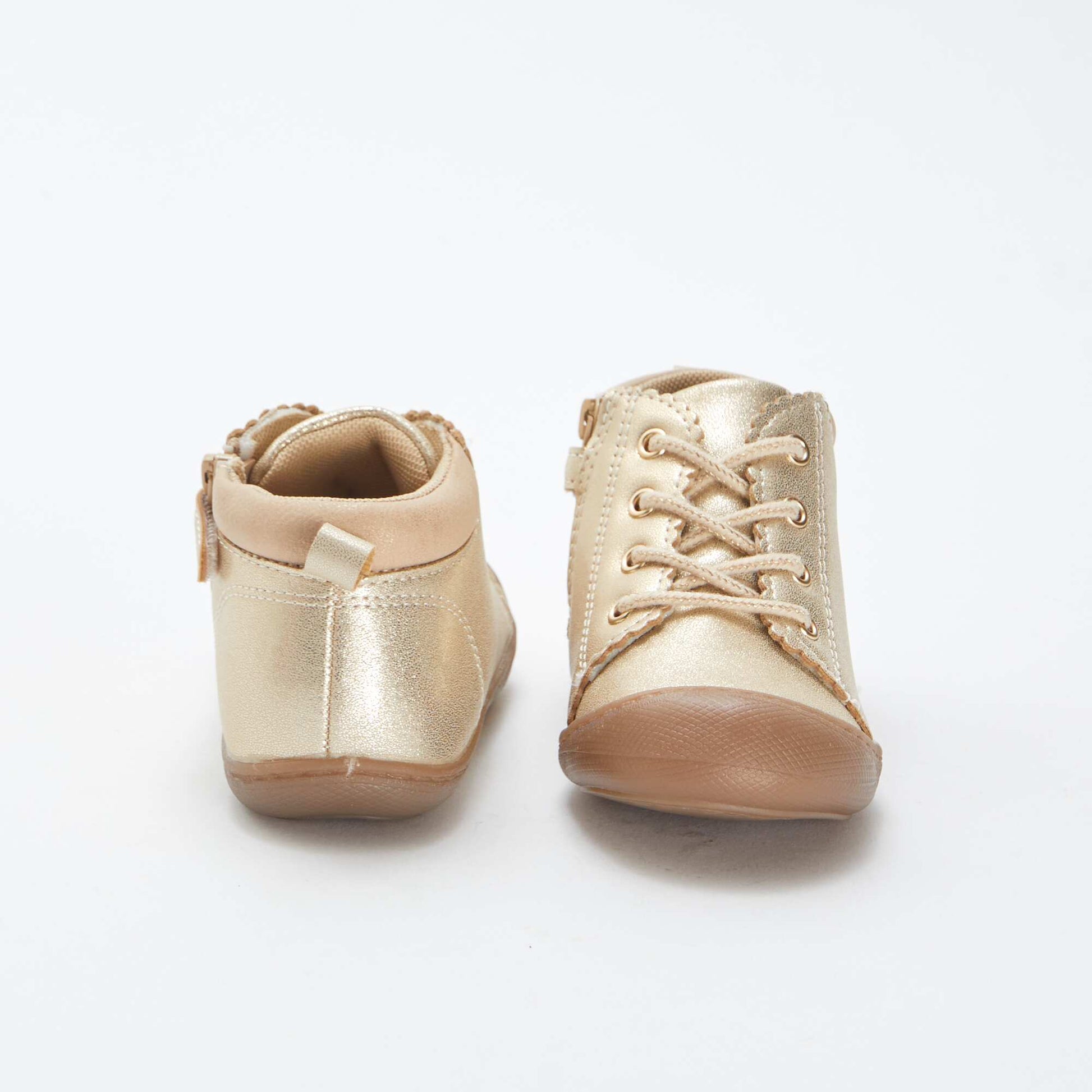 Chaussures à paillettes et lacets BEIGE