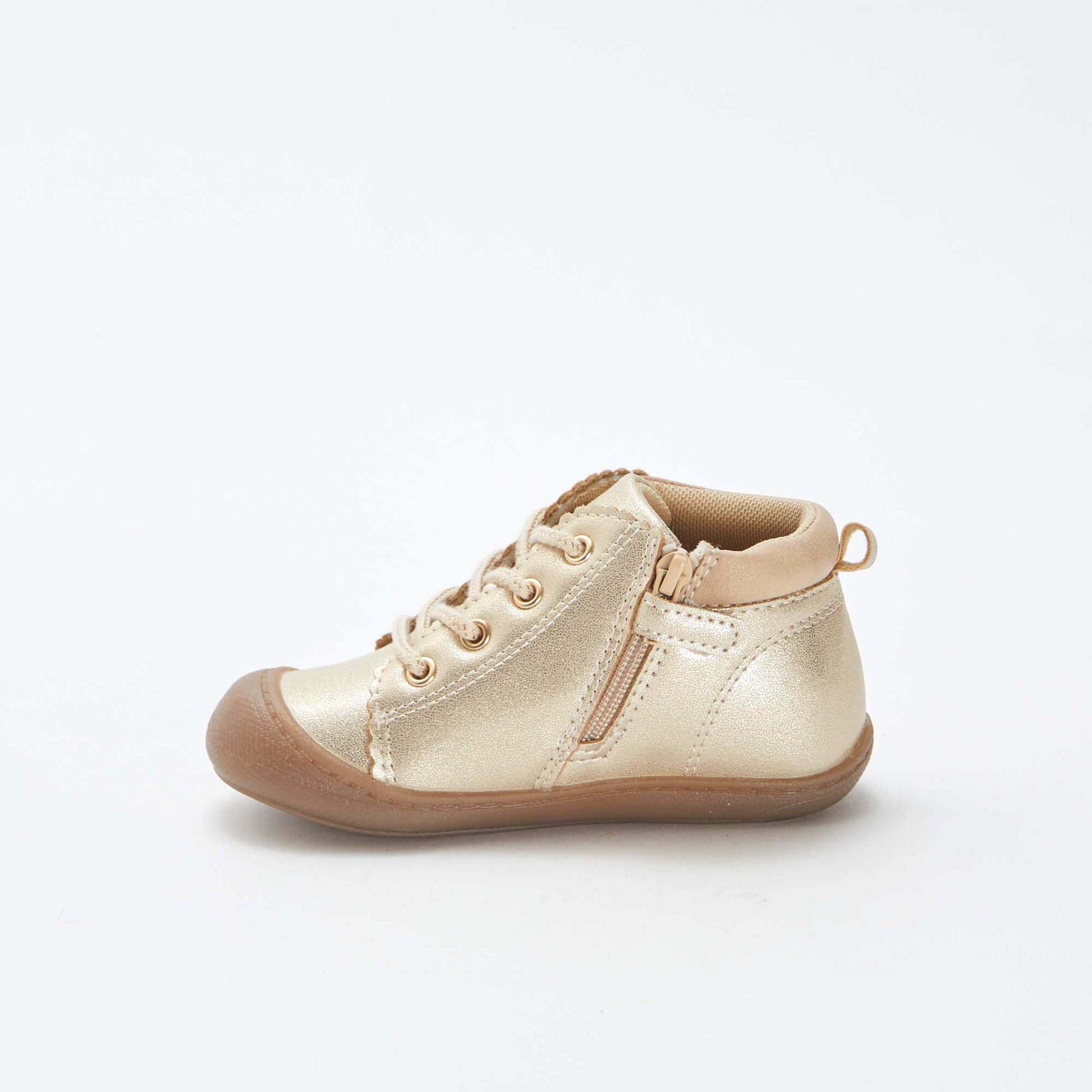 Chaussures à paillettes et lacets BEIGE