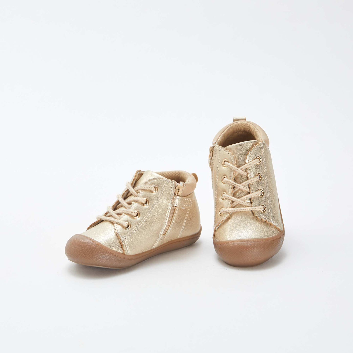 Chaussures à paillettes et lacets BEIGE