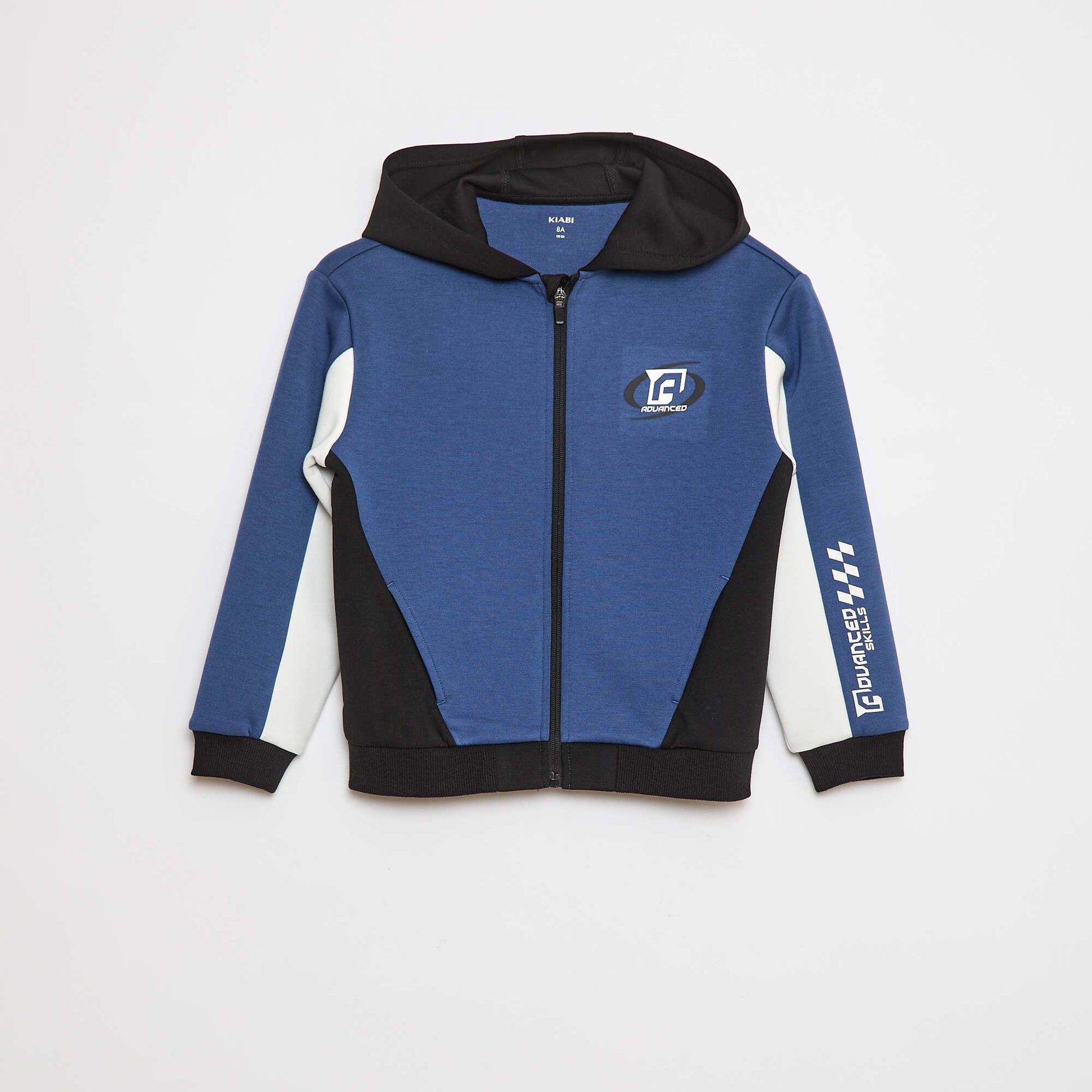 Sweat zippé à capuche BLEU