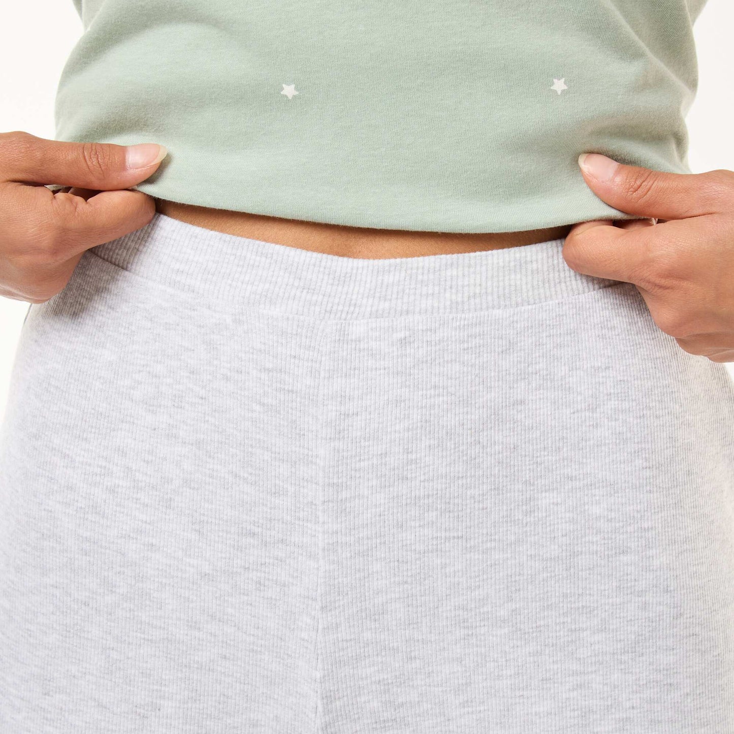 Pantalon côtelé de nuit GRIS