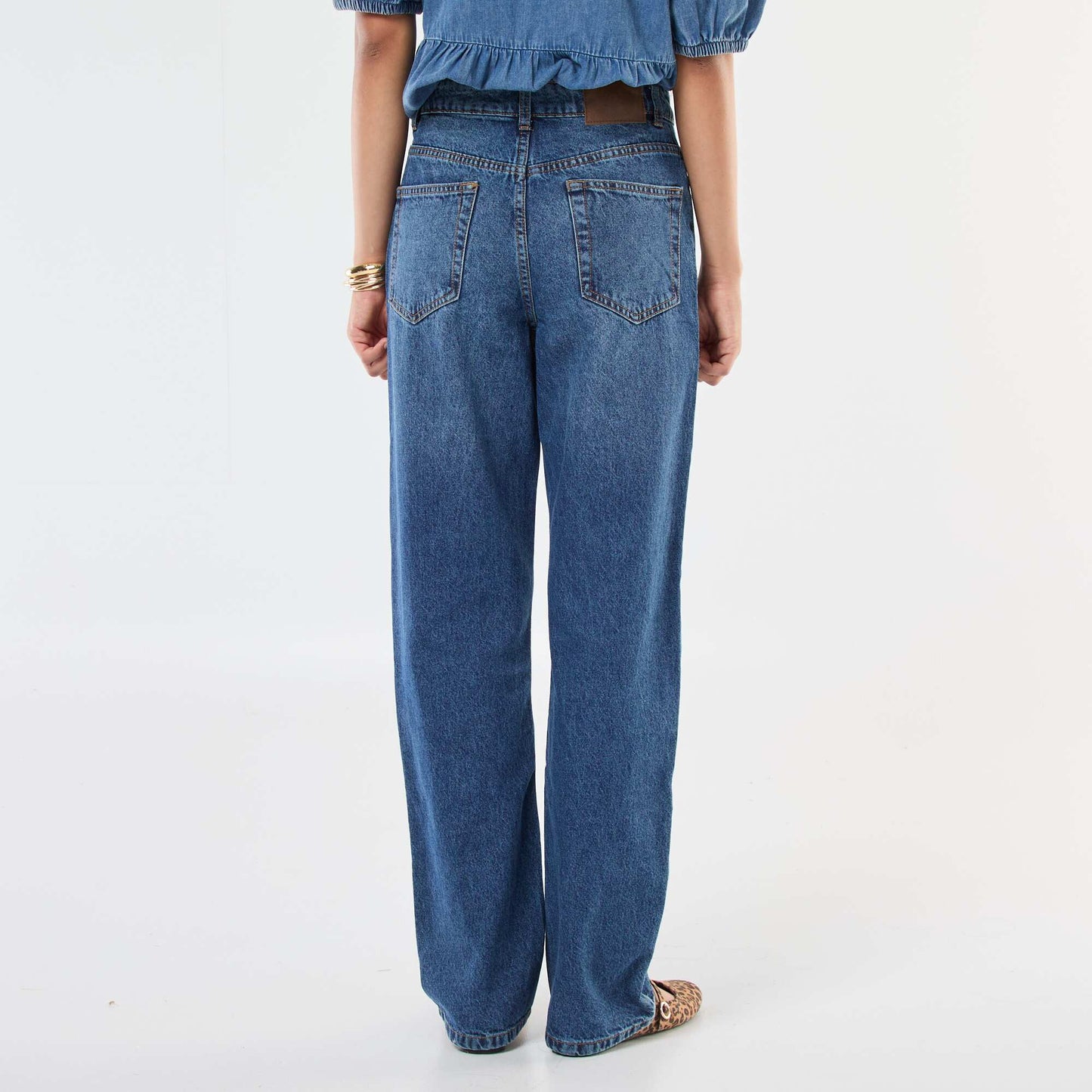 Jean straight taille haute STONE