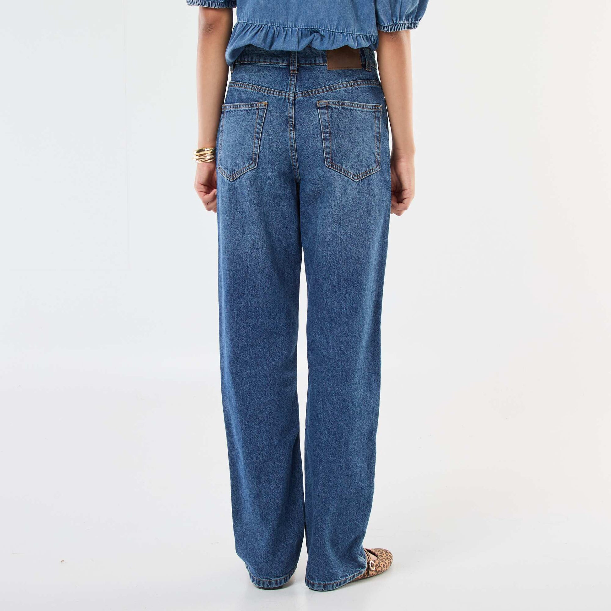 Jean straight taille haute STONE