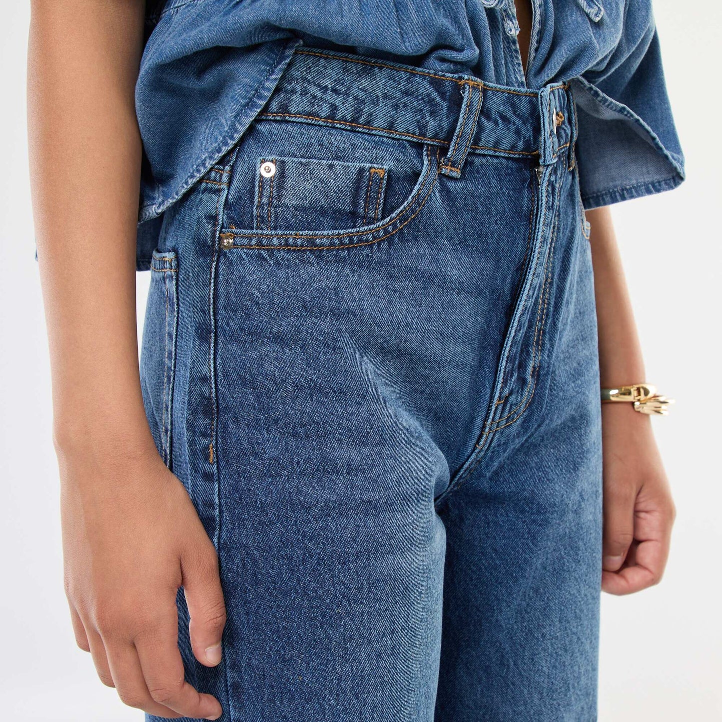 Jean straight taille haute STONE