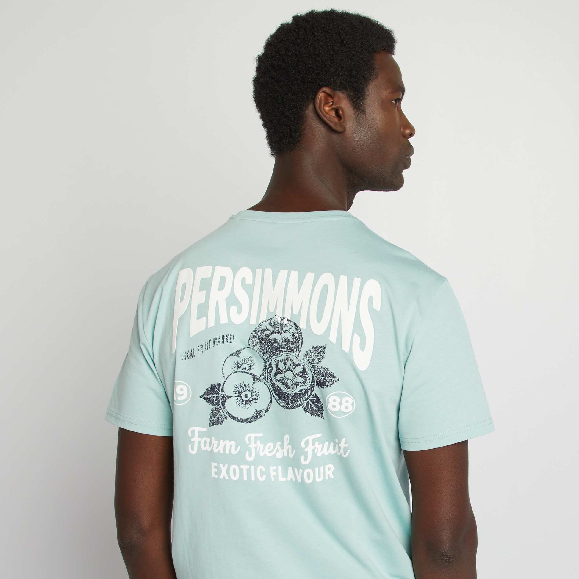 T-shirt imprimé recto/verso manches courtes VERT