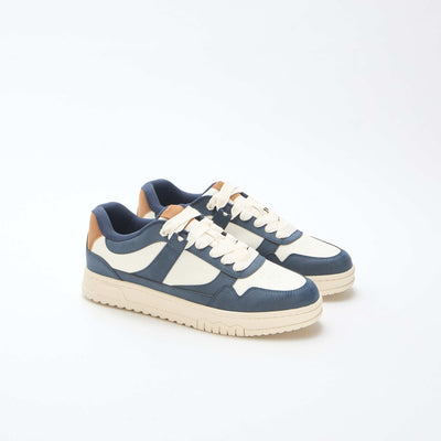 Baskets modernes tricolore BLEU