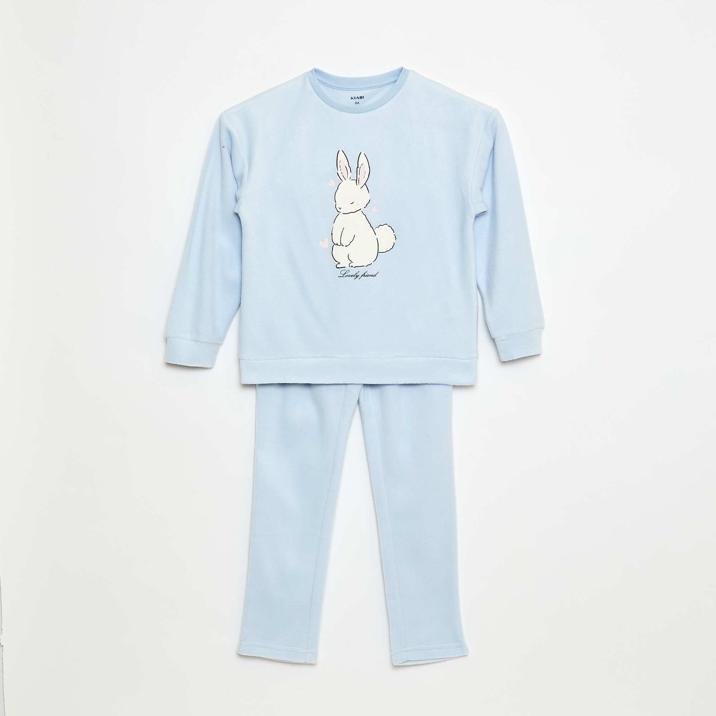 Pyjama long et chaud à motif BLEU