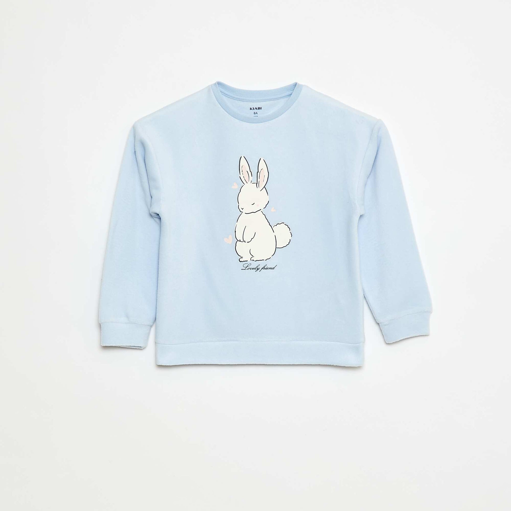 Pyjama long et chaud à motif BLEU