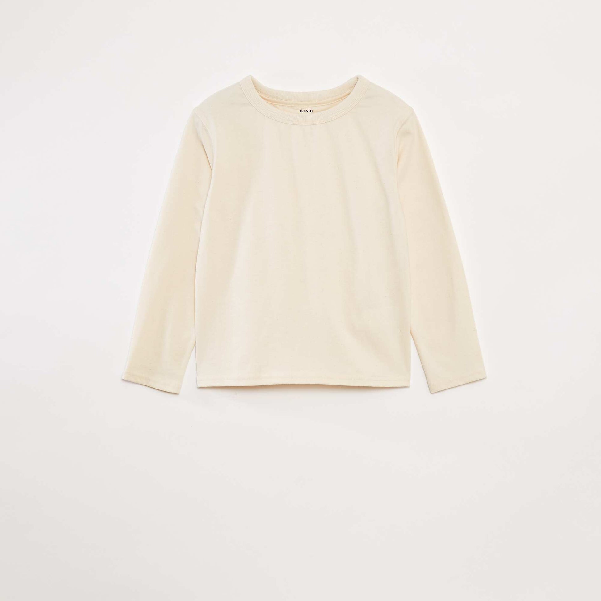 T-shirt manches longues uni BLANC