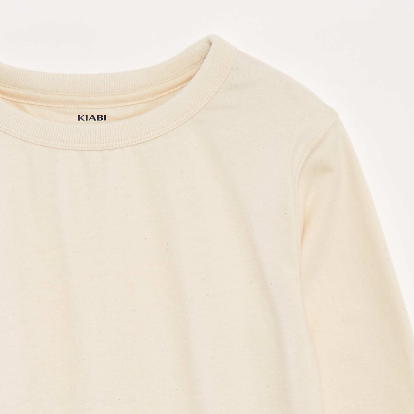 T-shirt manches longues uni BLANC