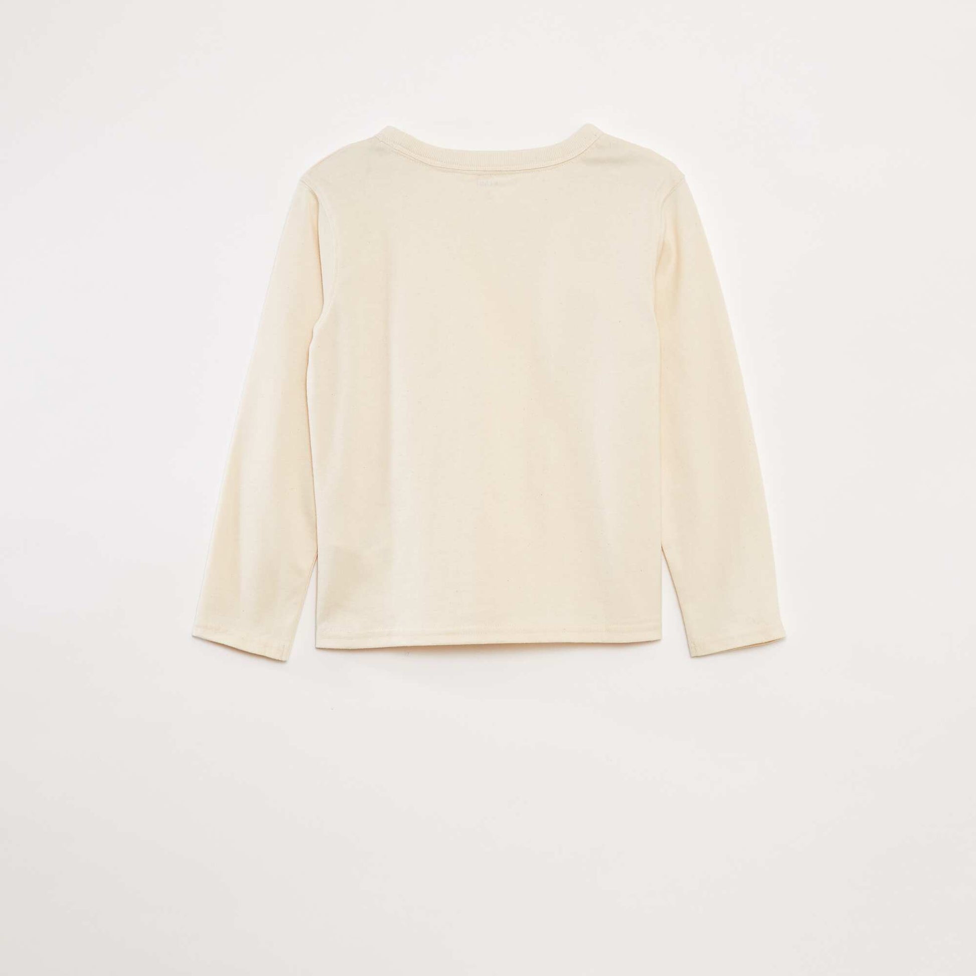 T-shirt manches longues uni BLANC