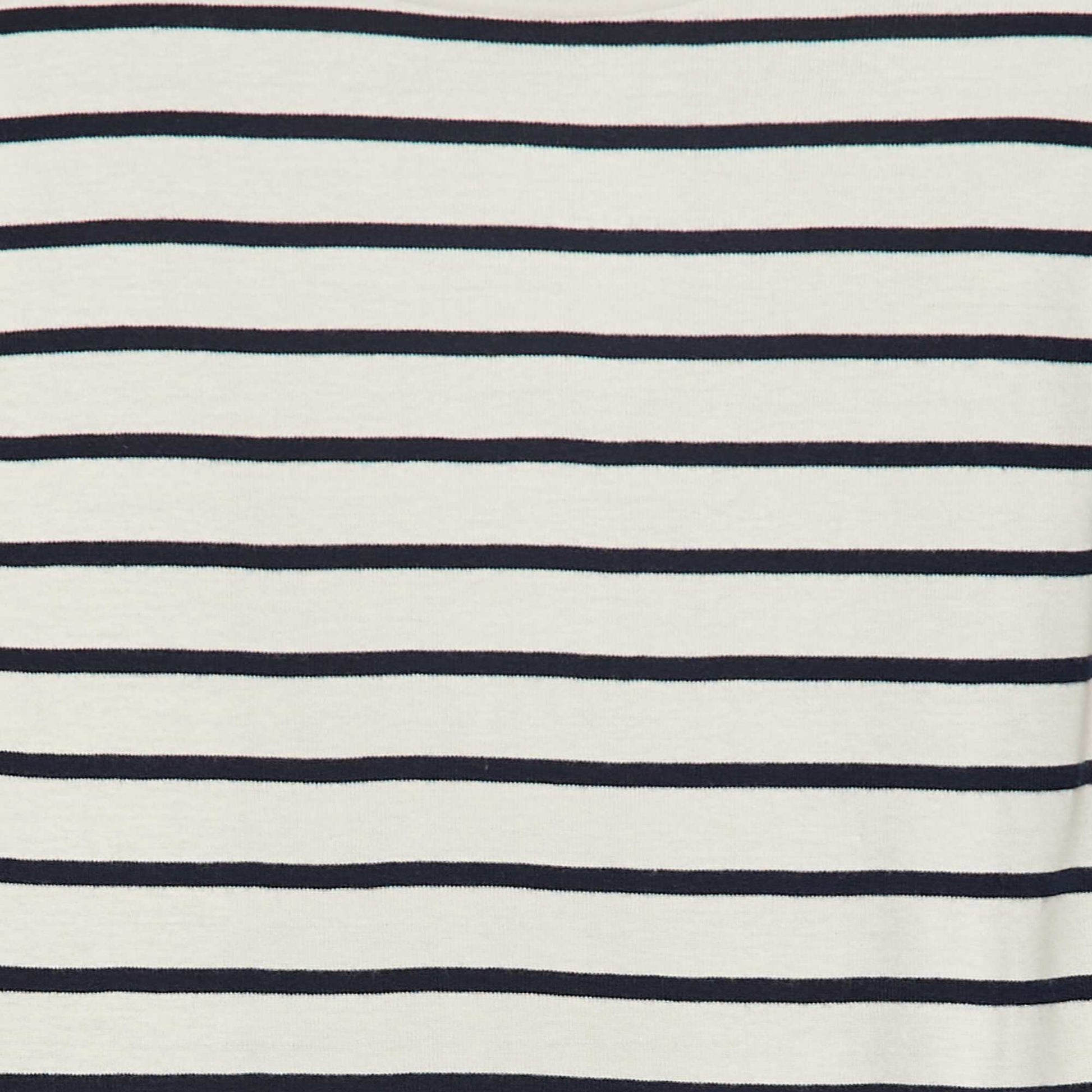Sous-pull col roulé à rayures BLANC