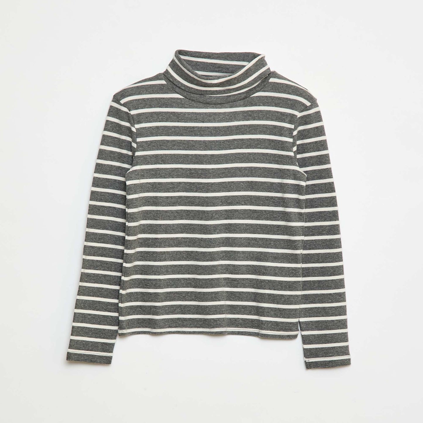 Sous-pull col roulé à rayures GRIS