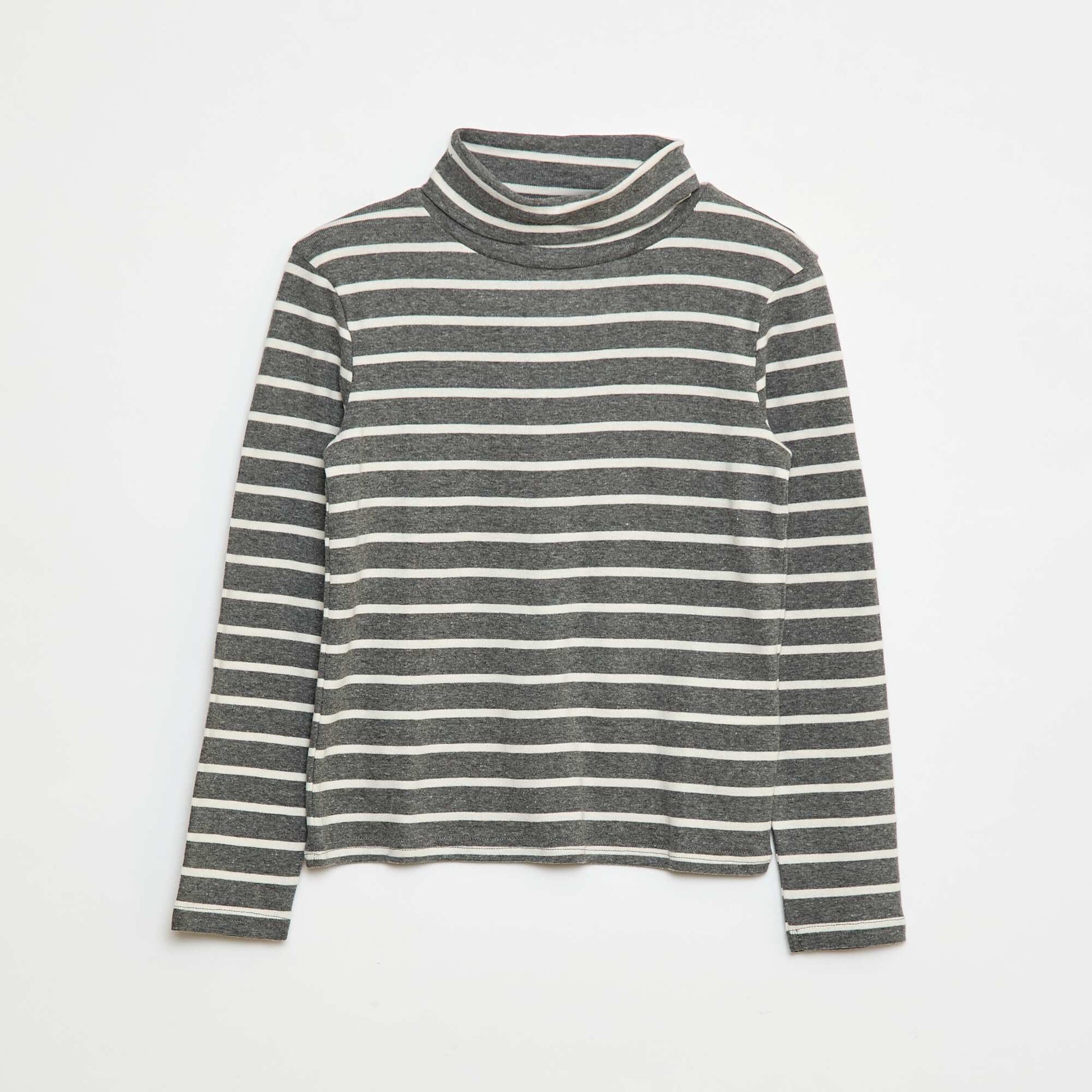 Sous-pull col roulé à rayures GRIS