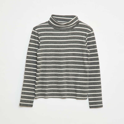 Sous-pull col roulé à rayures GRIS