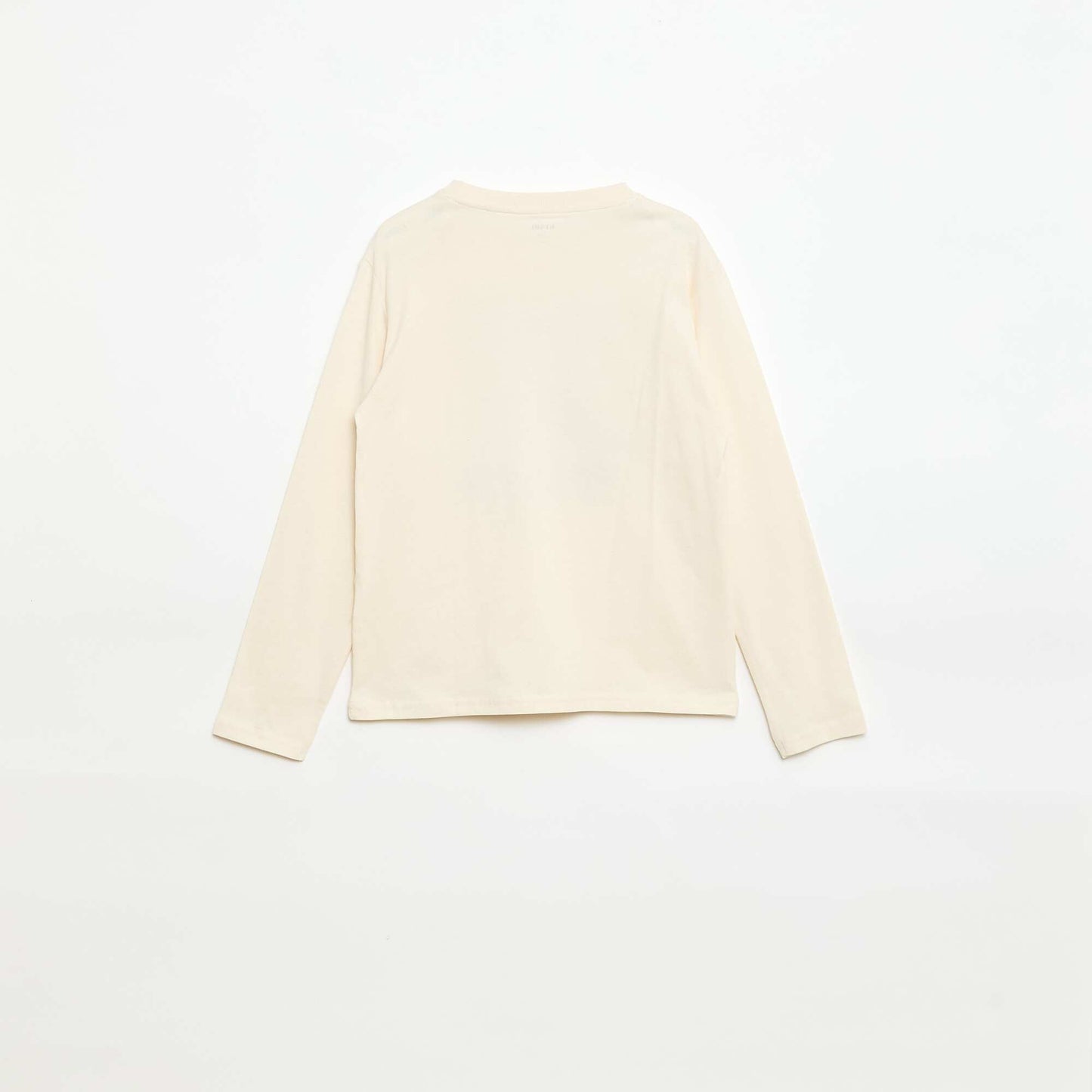 T-shirt imprimé à manches longues BLANC