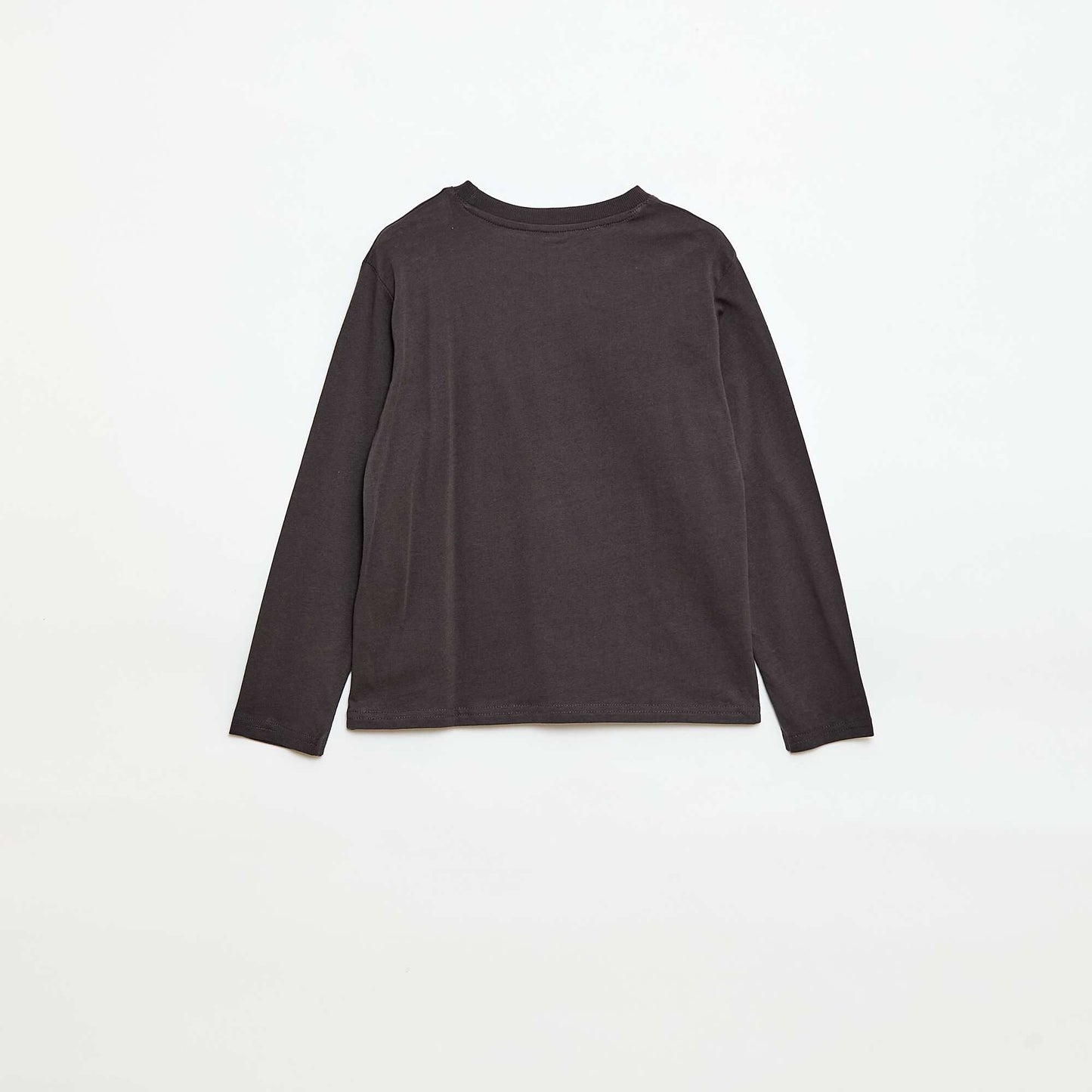 T-shirt imprimé à manches longues GRIS FONCé