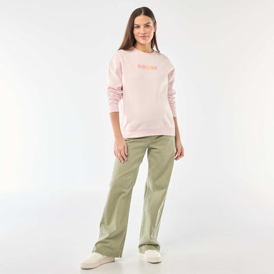 Sweat d'allaitement en molleton ROSE