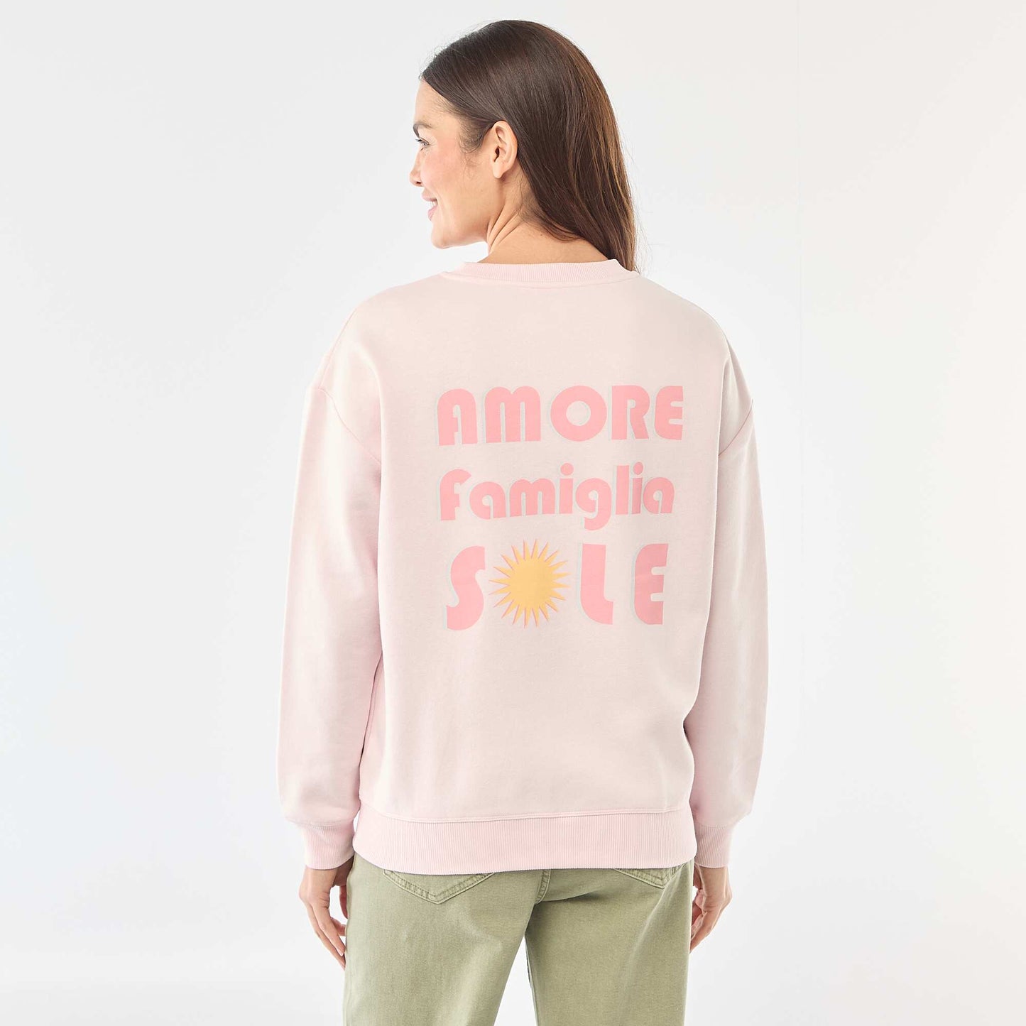 Sweat d'allaitement en molleton ROSE